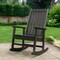 Northlight All Weather Recycled Plastic Outdoor Rocking Chair, Black